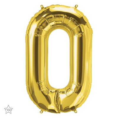 Globo 14" Numero 0 Oro C/1