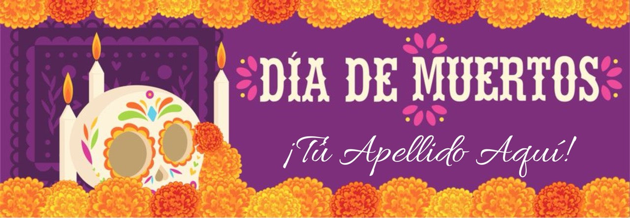Banner Personalizado Dia De Muertos Calavera