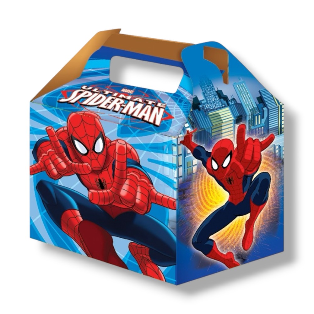 Caja Para Dulces Spiderman Clásico C/6