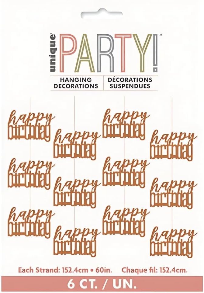 Guirnalda Rose Gold Happy Birthday C/1