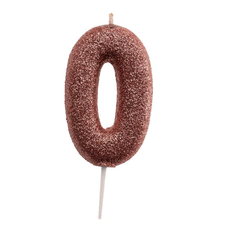 Vela Oro Rosa Número 0 C/1
