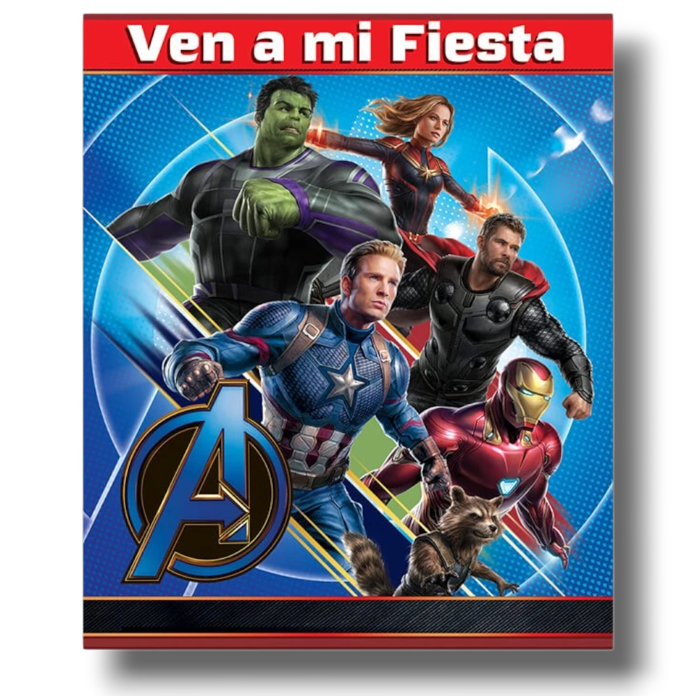 Invitaciones Avengers Endgame C/6
