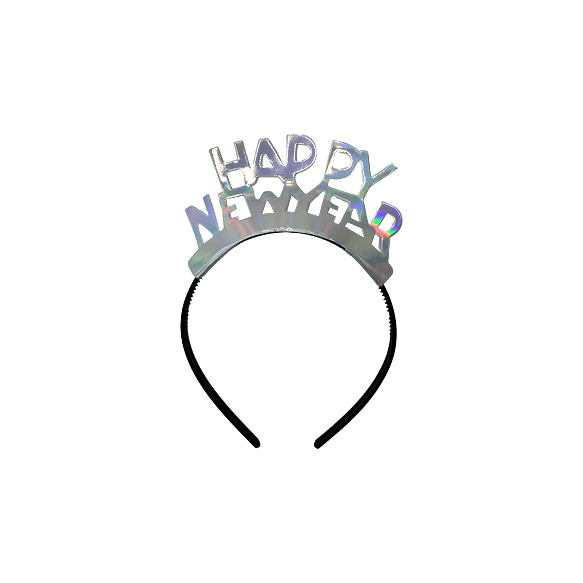 Tiara Año Nuevo Plata Iridiscente.  C/4