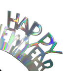 Tiara Año Nuevo Plata Iridiscente.  C/4