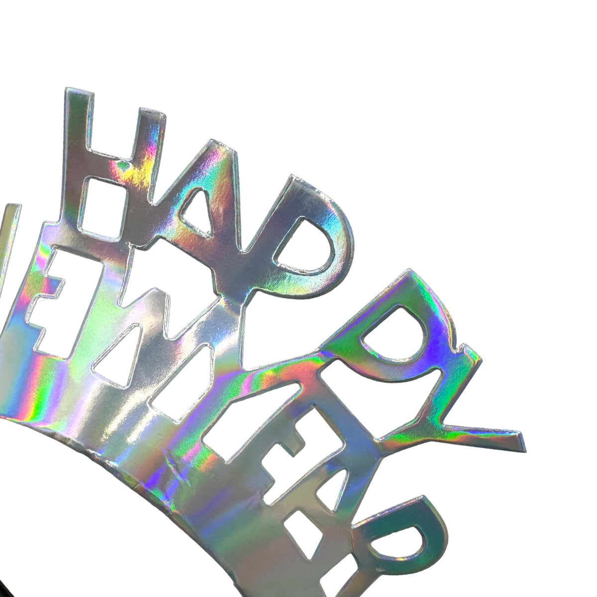 Tiara Año Nuevo Plata Iridiscente.  C/4