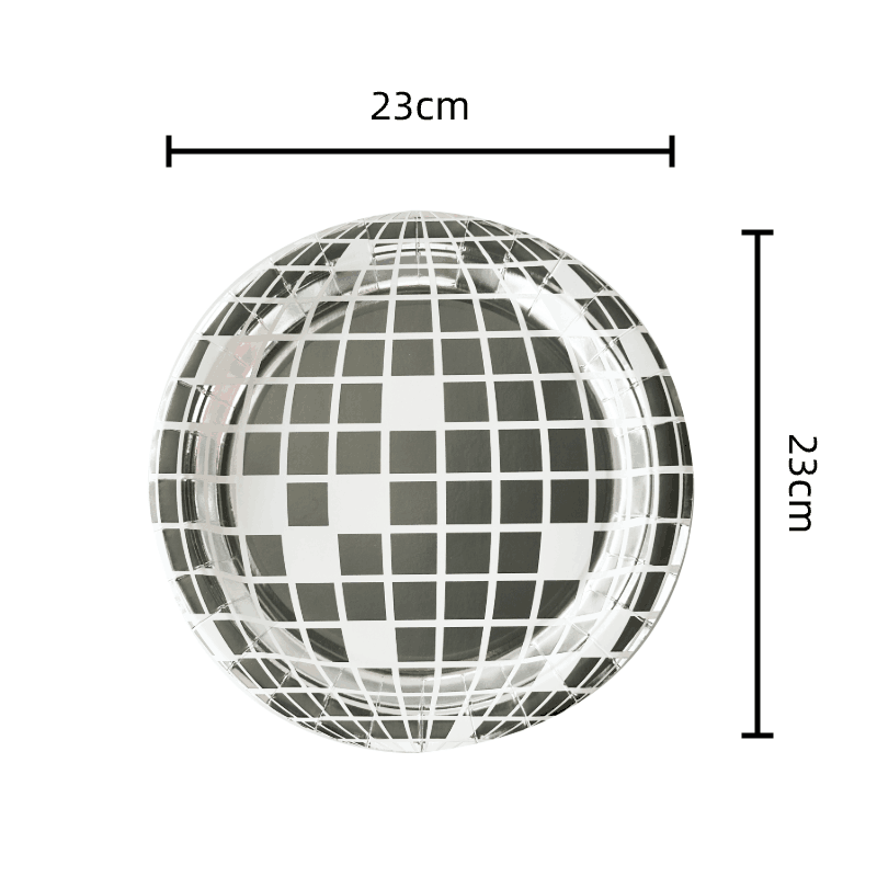 Plato 9" Bola Disco C/8