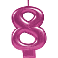 Magenta Number 8 Candle C/1