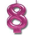 Magenta Number 8 Candle C/1
