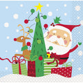 CH Colorful Santa Napkins C/16