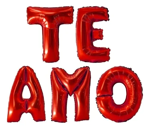 Letrero Globo Te Amo Rojo C/1