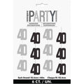 Glitz Black 40th Birthday Hanging Decorations C/1