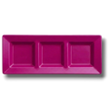 Charola Rectangular Con Division Magenta  C/3