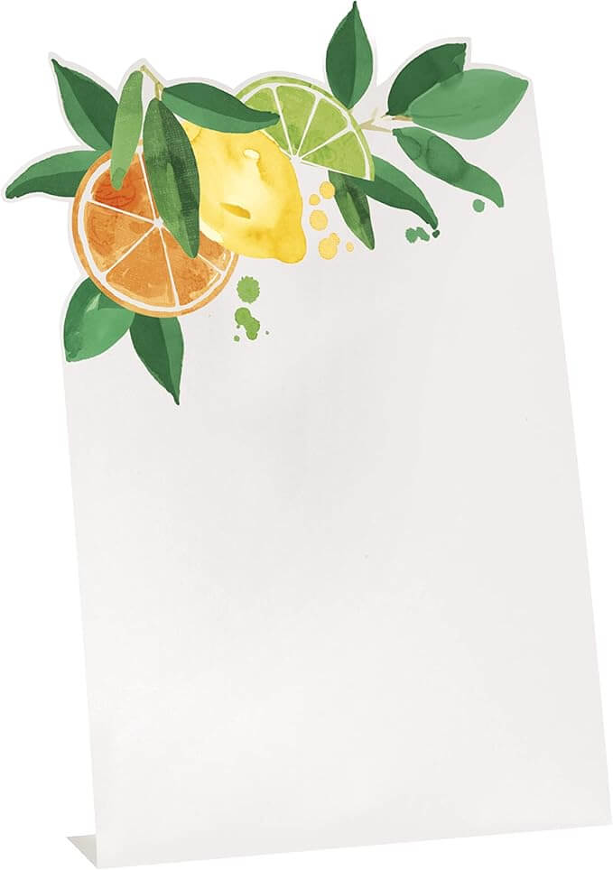 Tarjetas De Lugar De Frutas Citricas C/6