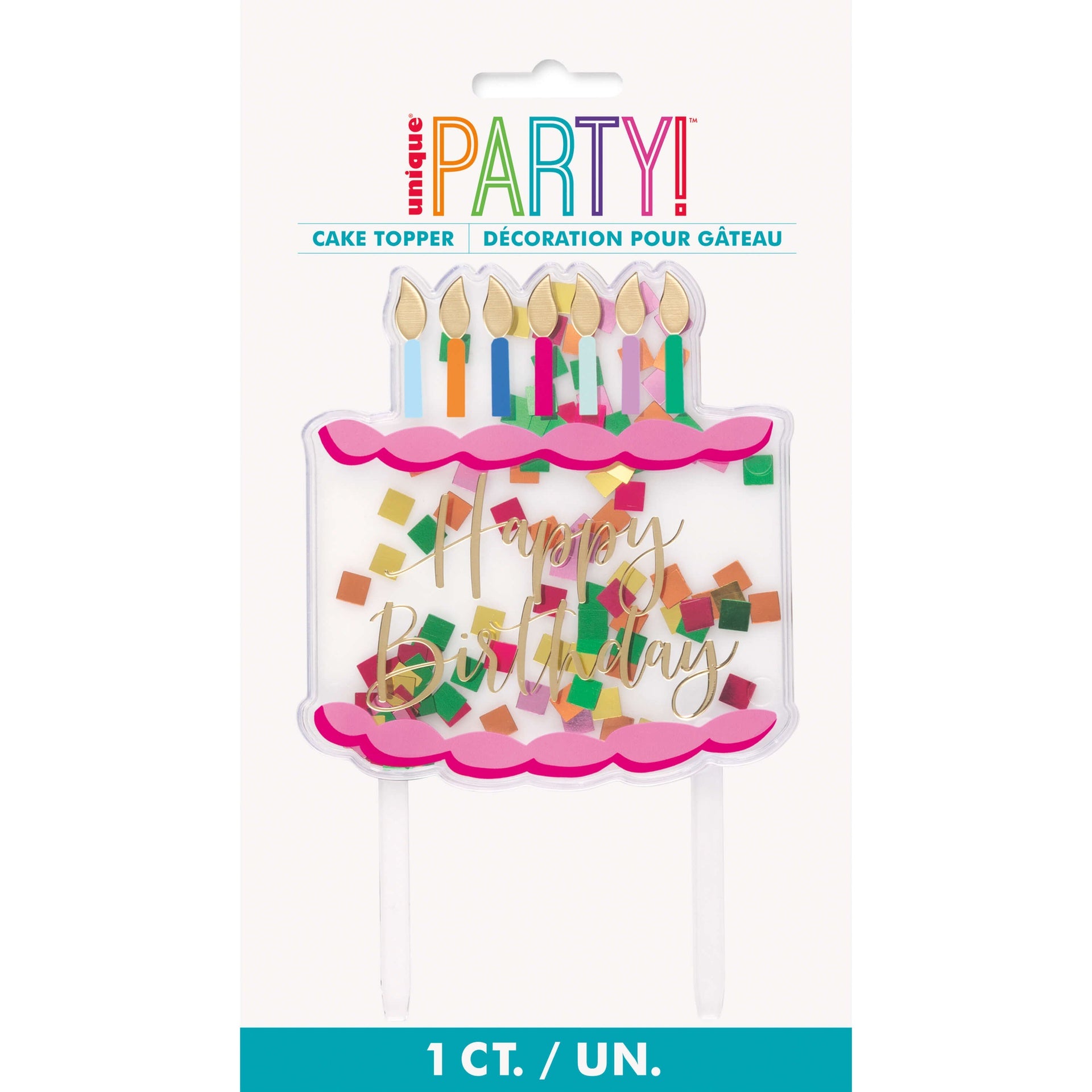 Premium Confetti Cake Topper Happy Birthday C/1