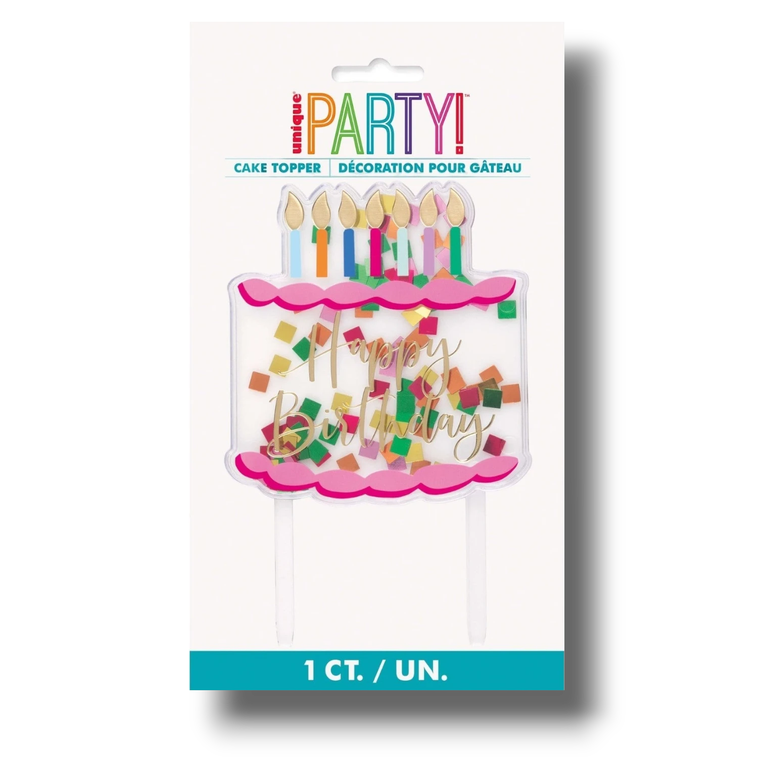 Premium Confetti Cake Topper Happy Birthday C/1