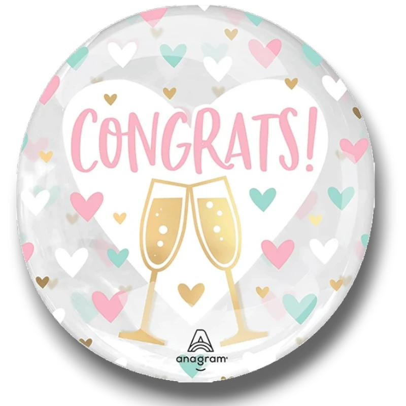 Burbuja 18" Congrats Hearts C/1