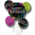 Balloon Bouquet Birthday Neon C/5