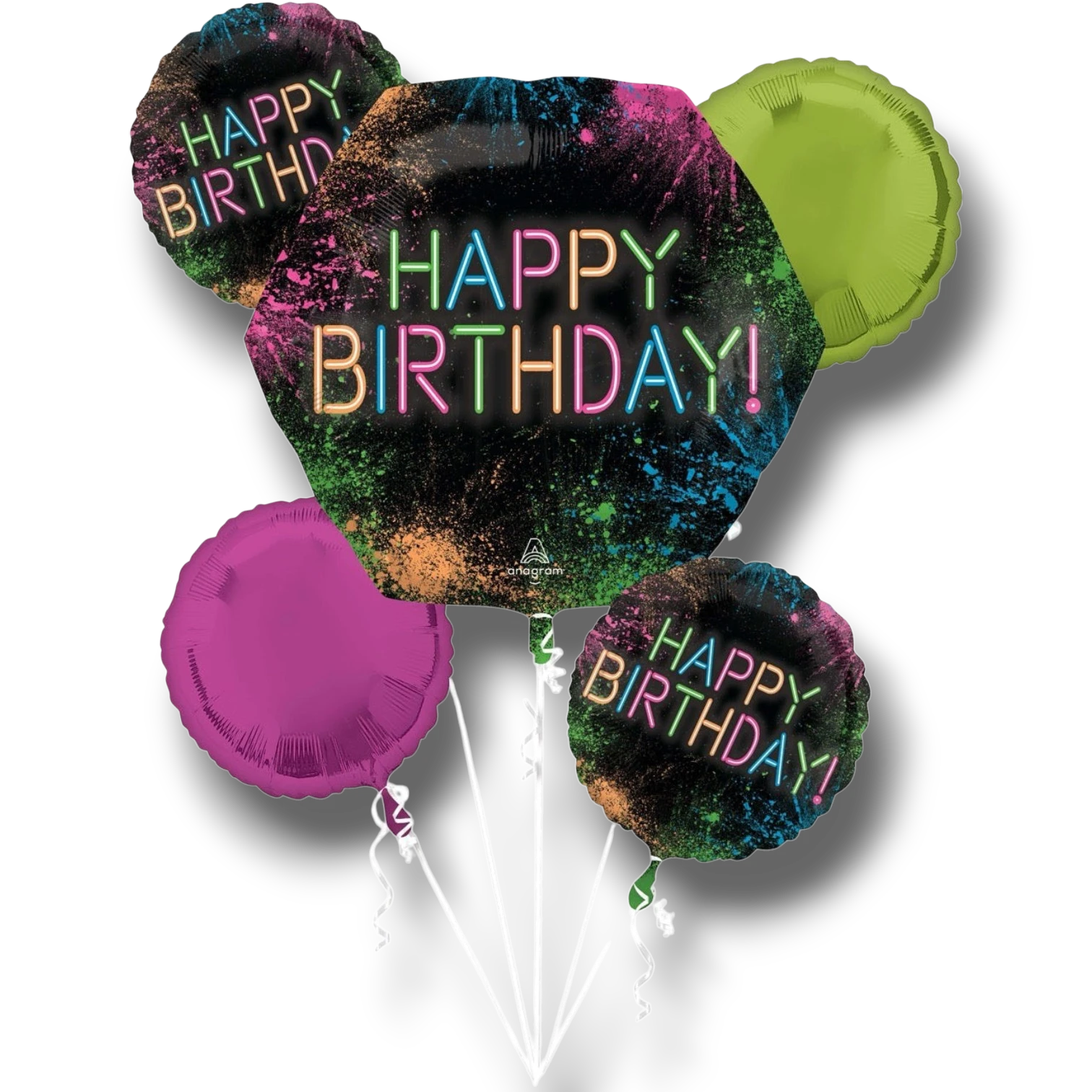 Balloon Bouquet Birthday Neon C/5
