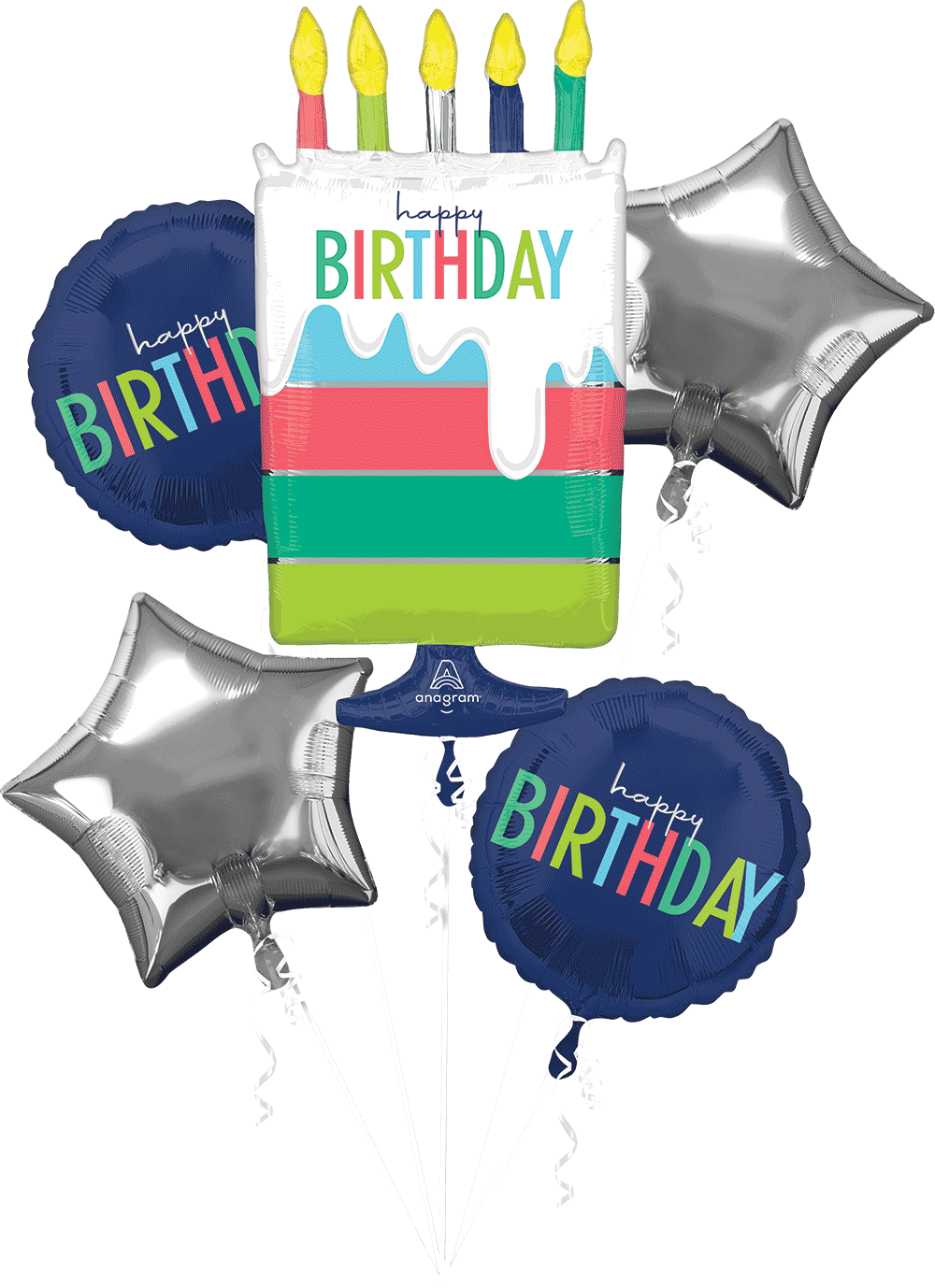 Balloon Bouquet Birthday Pastel C/5