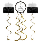 Hanging Cutouts Happy Birthday Golden Wishes C/1