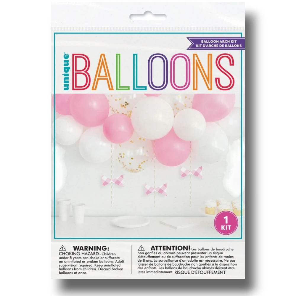 Balloon Arch Kit Pink &amp; White C/1