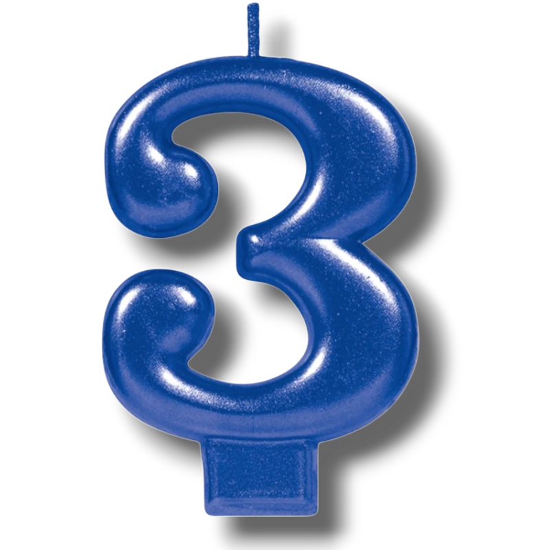 Blue Number Candle 3 C/1