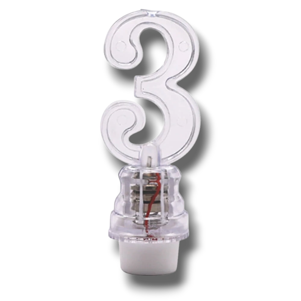 Vela Led Numero 3 C/1