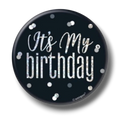 Glitz Button Grey/Black Birthday C/1
