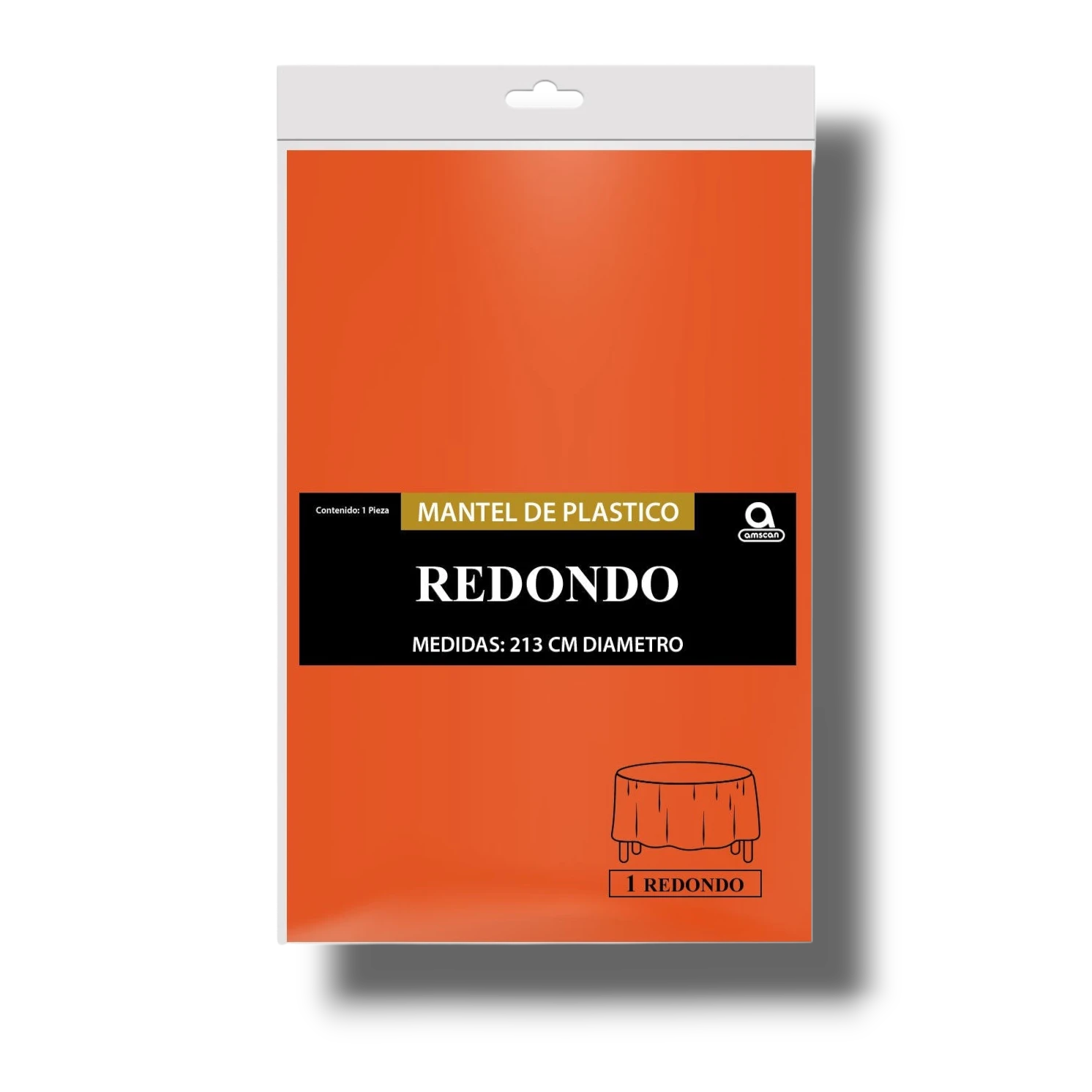 Mantel Redondo Naranja C/1