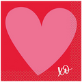 Small Heart Pink Napkin (16 count)