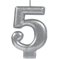 Silver Number 5 Candle C/1