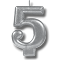 Silver Number 5 Candle C/1