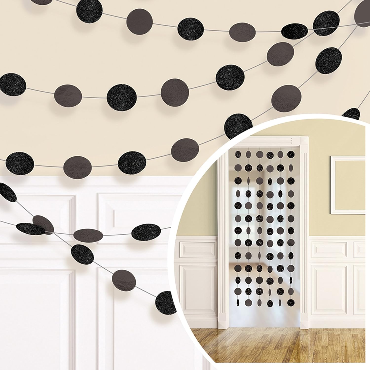 Dots Garland Black C/6