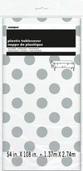Silver Polka Dot Tablecloth C/1