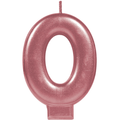 Rose Gold Number Candle 0 C/1