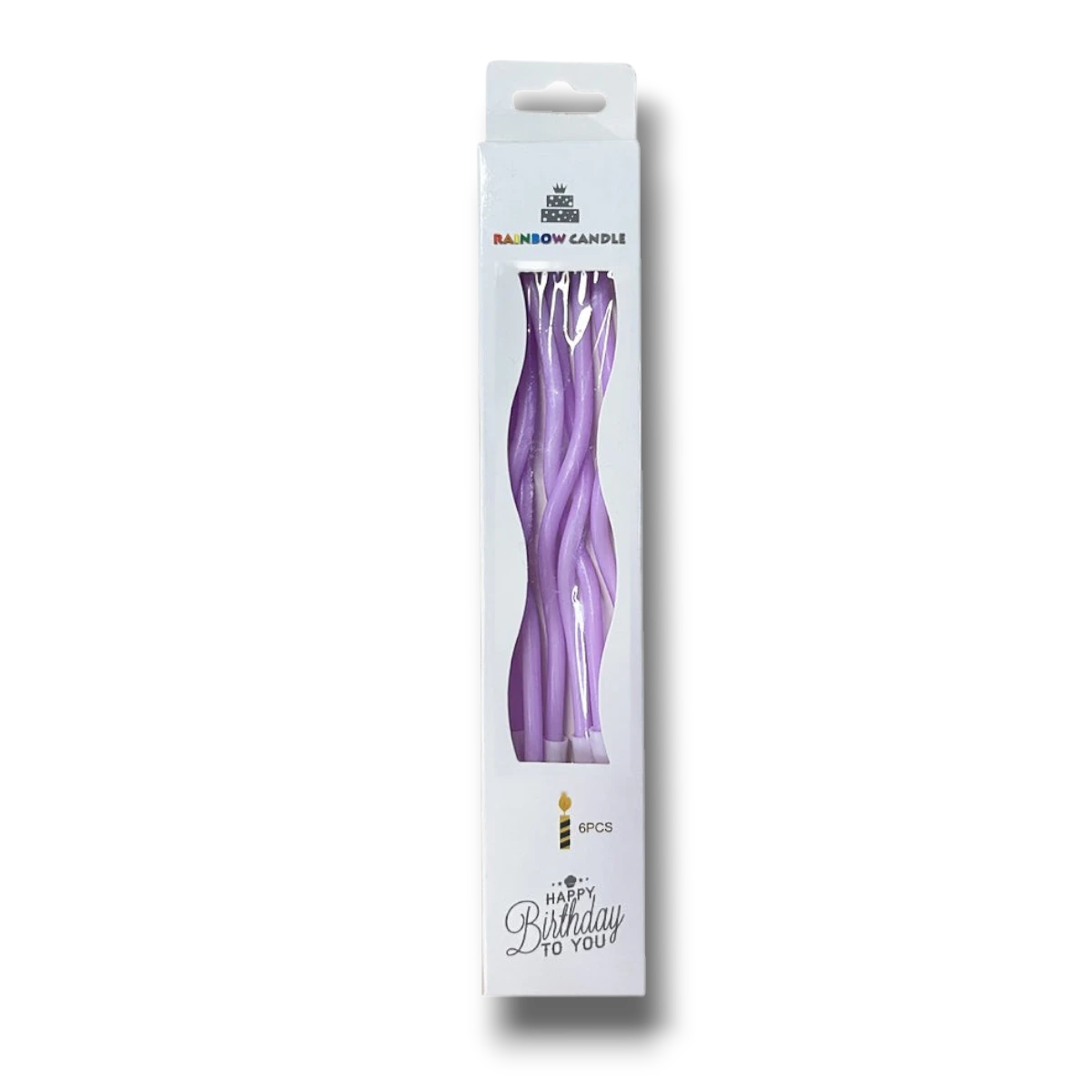 Purple Curved Candles C/6