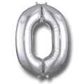Balloon 26" Number 0 Silver C/1