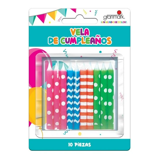 Vela Colores Neon  C/10