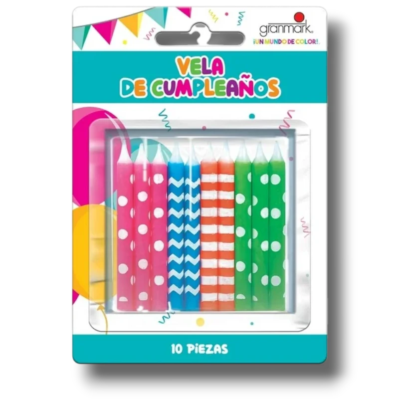 Vela Colores Neon  C/10
