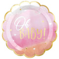 10" Oh Baby Pink Plate C/8