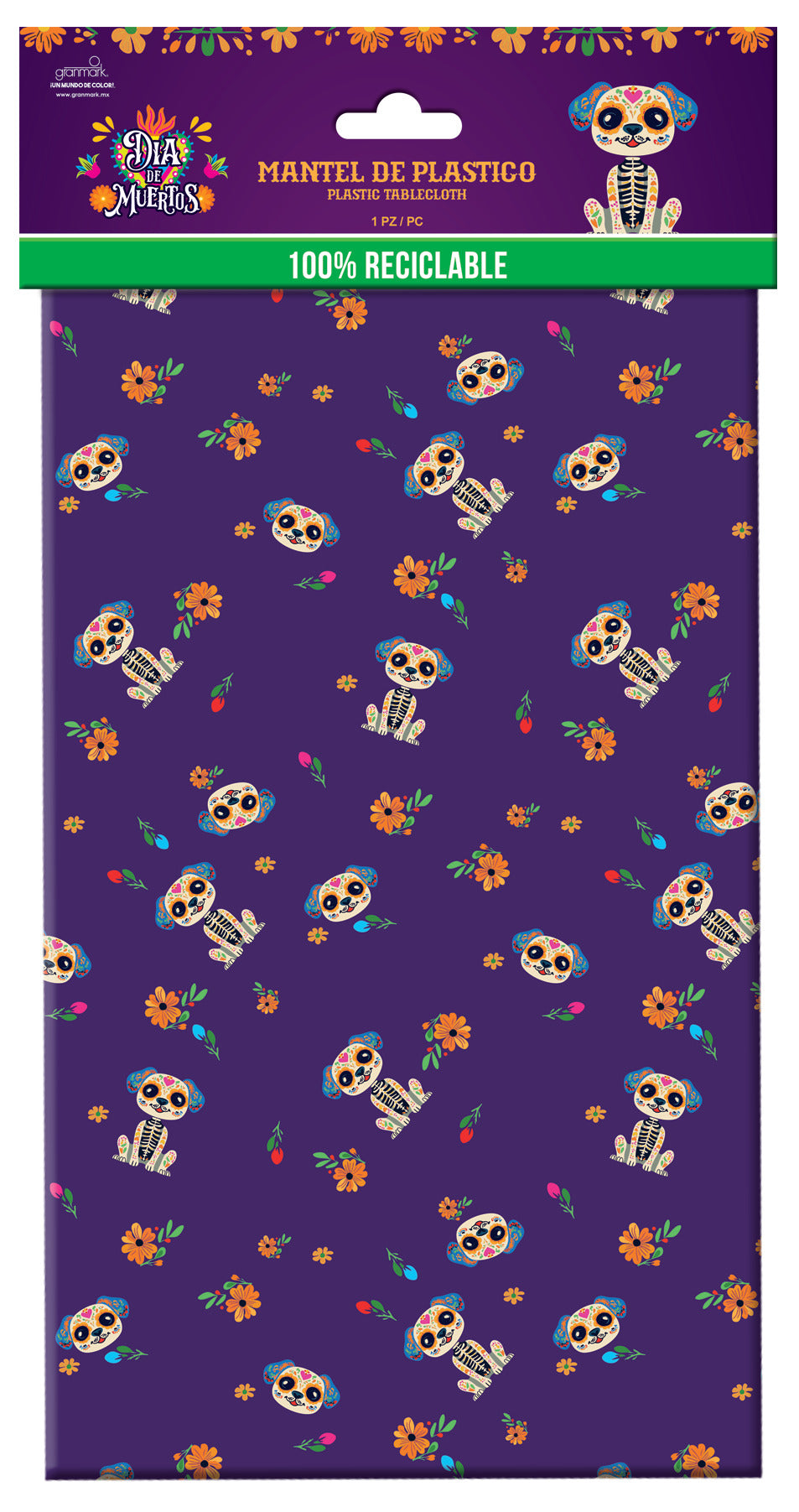 Mantel Dia de Muertos Perro C/1