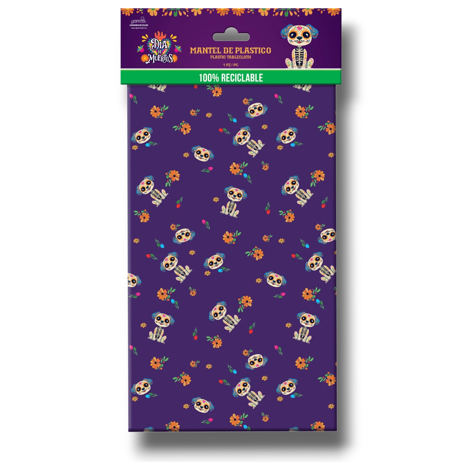 Mantel Dia de Muertos Perro C/1