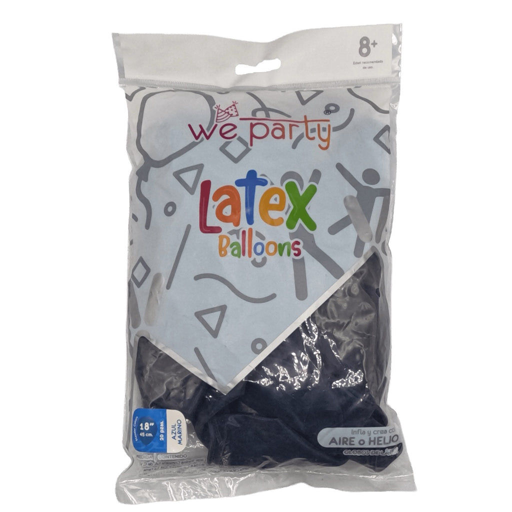 Bolsa De Globos 18" Navy Blue C/20