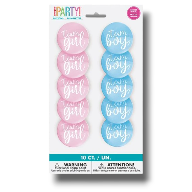 Gender Reveal Team Buttons C/10