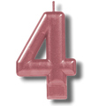 Rose Gold Number Candle 4 C/1