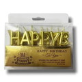 Vela Happy Birthday Doradas C/1