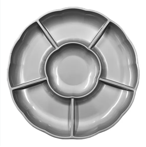 Charola Con Division Plata C/3