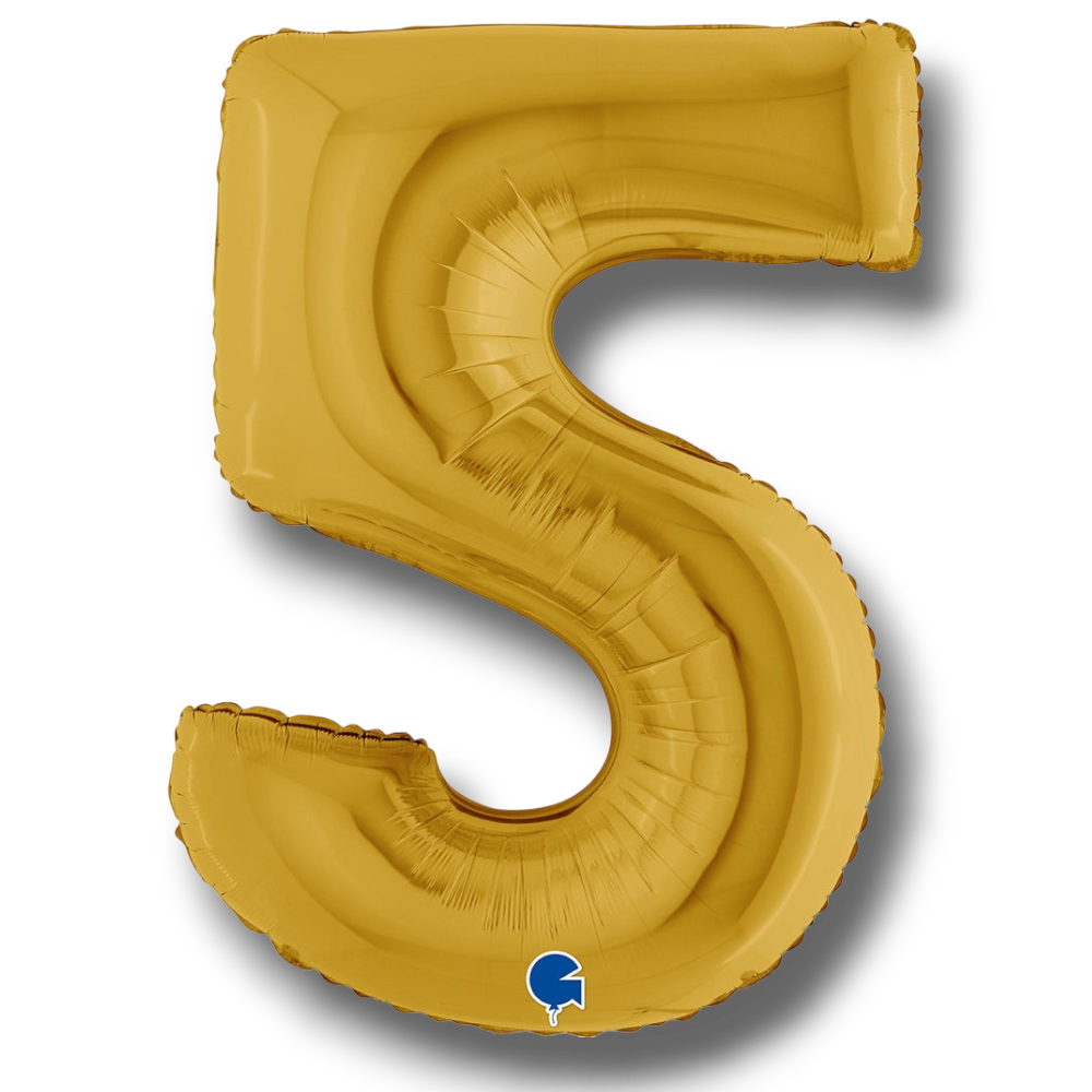 40" Balloon Number 5 Gold C/1