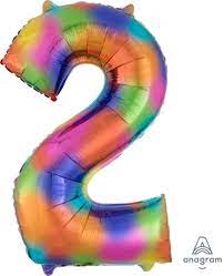 36" Balloon Number 2 Multicolor C/1