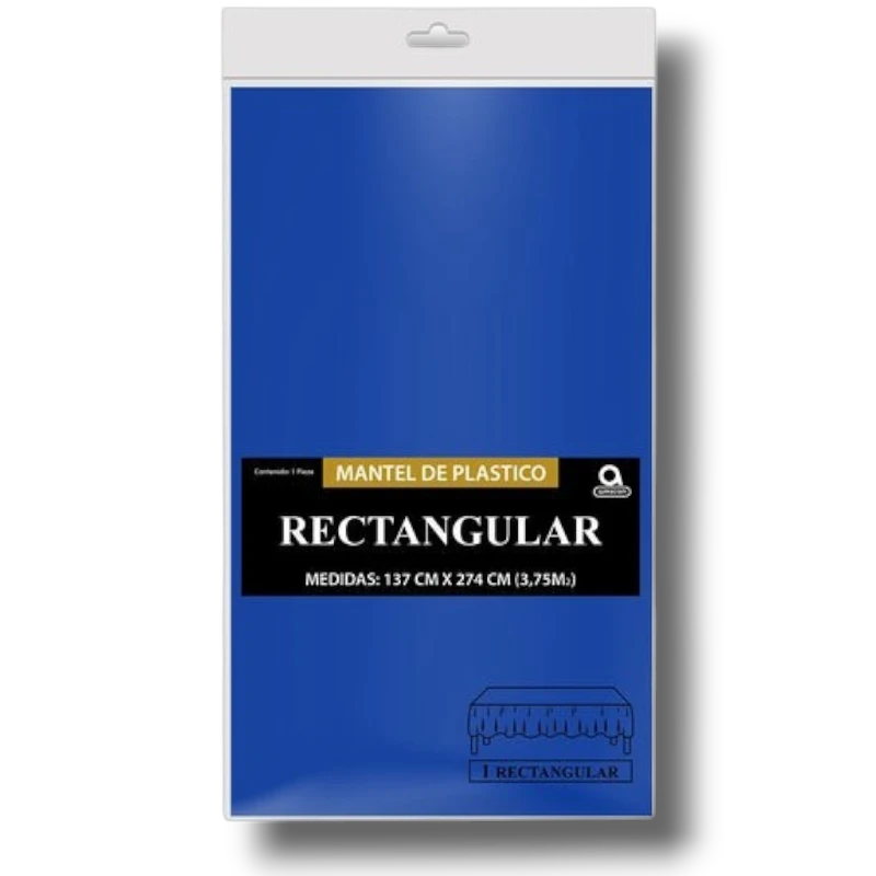 Mantel Rectangular Azul Rey C/1